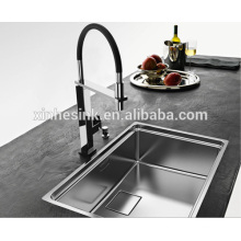 UK Inset Stainless Steel Topmount Handmade Kitchen Sink with Drainer